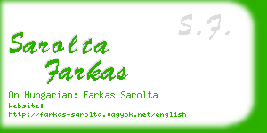 sarolta farkas business card